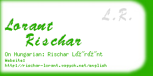 lorant rischar business card